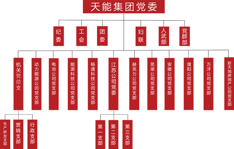 宝威体育建团党委组织架构